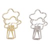 100pcs Binder Clips Gold Silver Flower Shape Metal Hollowed Long