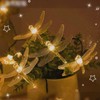 Dragonfly Solar String Lights 30LEDs Solar Powered Fairy Lights Waterproof