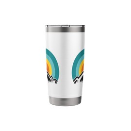 Milky, Vintage Retro Sunset Design Stainless Steel Insulated Tumbler