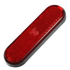 QUARKZMAN Universal Reflector 100 x 30 mm for Motorcycle Scooter with Screw Red