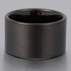 Men 14mm Big Tungsten Metal Ring Black Wedding Engagement Band