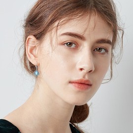 Filigree Moonstone Earrings 925 Sterling Silver Teardrop Bohemian Irish Celtic Drop Dangle Earrings Abalone Shell Filigree Jewelry Gifts For Women