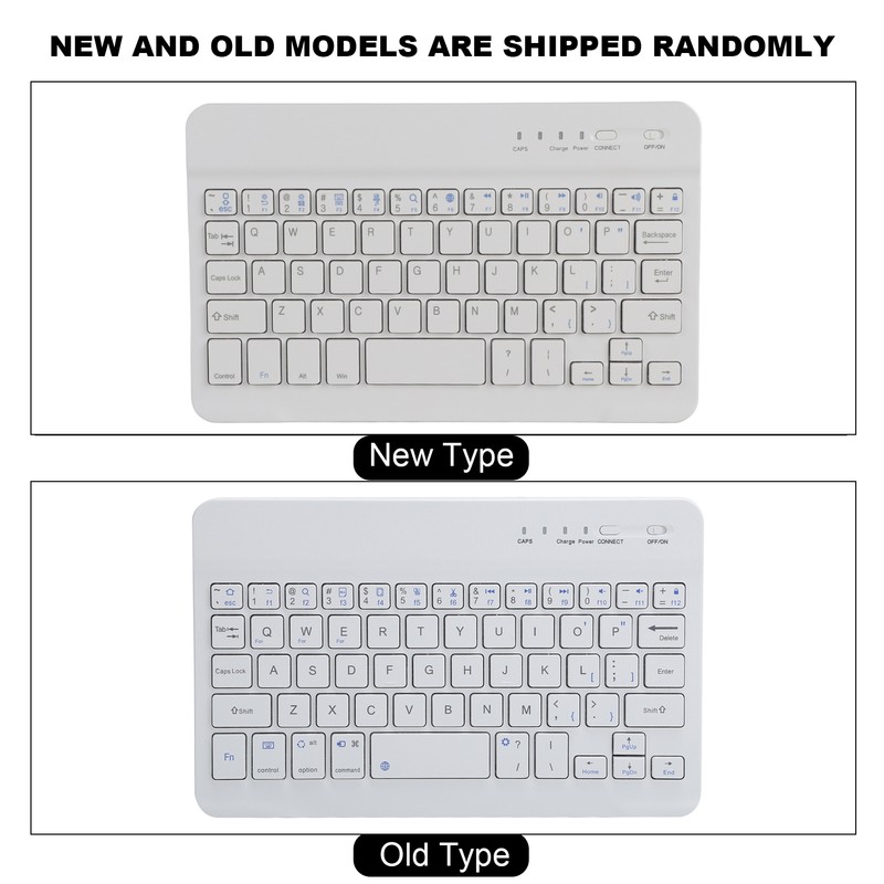 Mini Keyboard Bluetooth Portable 59 Keys Tablet Computer Supplies White