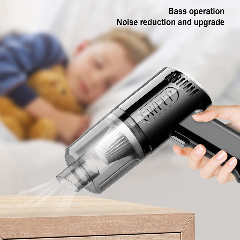 9000Pa Cordless Car Vacuum Cleaner Black Washable Reusable Handheld Vacuum