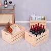 1 Piece Large Pine Wood Crates For Storage, Unfinished Natural