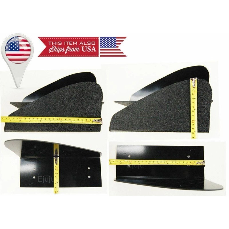 SteelCase Black Pair Front Bumper Side Lip Splitters Spoiler Winglet