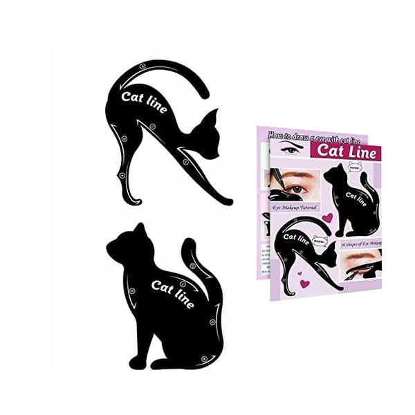 Garden Of Arts Catline shape eyebrow stencil stylish template makeup