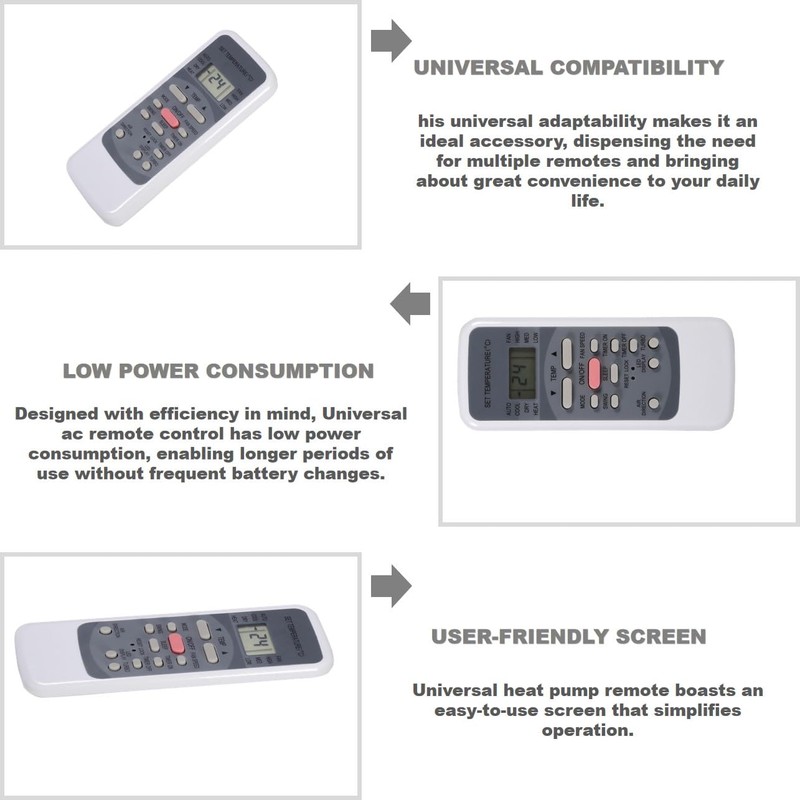 Air Conditioner Remote Controller, Low Power Consumption, Convenient Without Programming