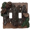 Top Brass Rustic Pinecone and Bark Electrical Cabin, Lodge Style