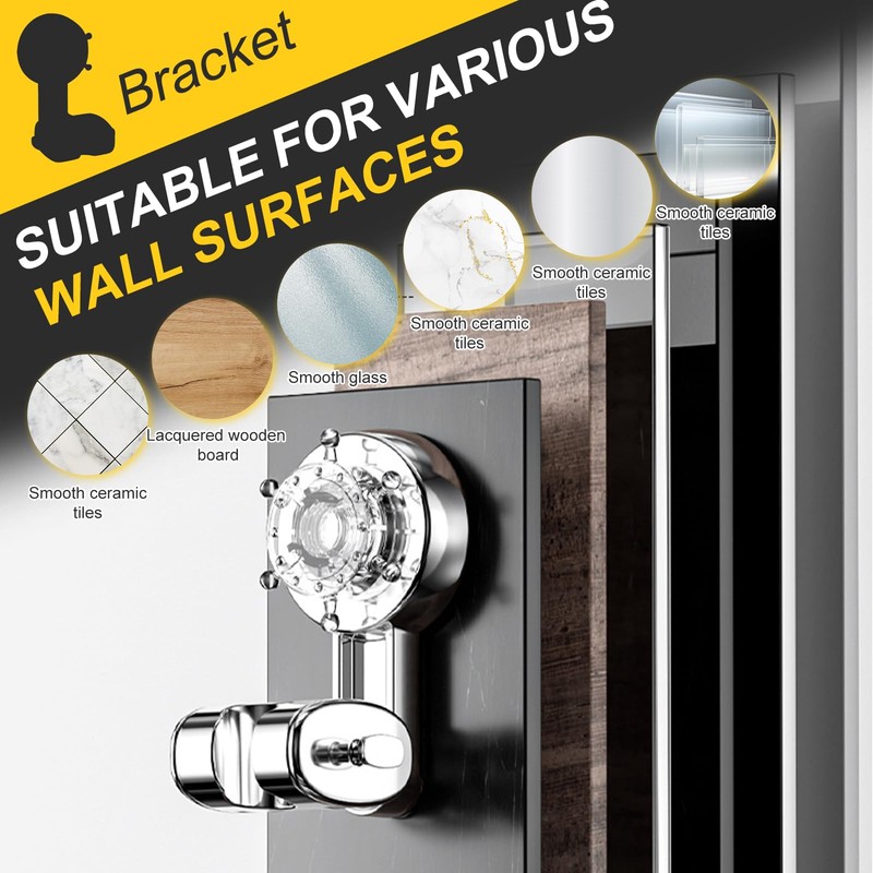 Shower Head Holder Suction Cup, Shower Head Holder, Universal Shelf