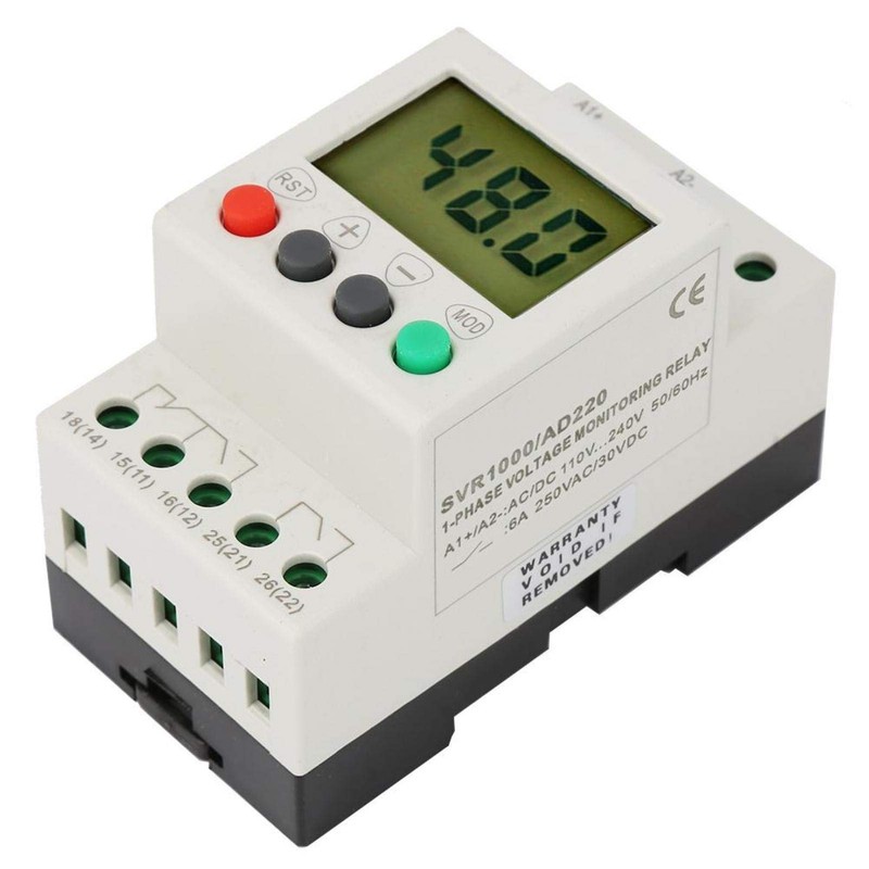 SVR1000 Single Phase Relay Surge 20V-80V Undervoltage 0.1V-30V AC/DC (AD220)