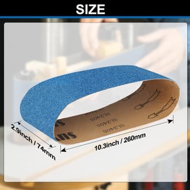 3x21 Inch Sanding Belts, 21 Pcs 7 Grits Sizes (3 Each Of 40/60/80/120/150/240/400 Grits) Zirconia Belt Sander Paper for Woodworking Metal Paint Polishing, Stainless Steel, Cars, And Furniture