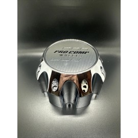 PROCOMP PRO COMP CHROME 8 LUG WHEEL RIM CENTER CAP 6031CAP1 603186502 WITH SCREWS
