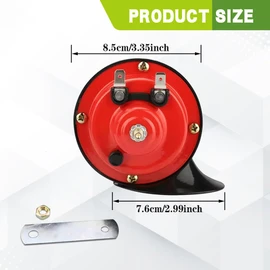 HAOBO 2PCS 300DB Super Loud Train Horns, 12V Loud Dual-Tone Waterproof Electric Snail Horn Kit, Car Air Electric Snail Double Horn Car Accessories Universal for Any 12V Vehicles Motorcycle Boat