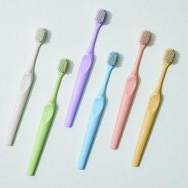 Teeshug Dual Ultra-Fine Bristle Wide Toothbrush Gentle 6-Pack All-in-One Toothbrush / 티스허그 이중 초극세모 광폭칫솔 젠틀 6개입 올인원 칫솔