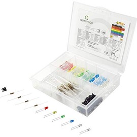Quadrios LED Assortment Red, Green, Yellow, Blue, Cool White, Warm White 3mm 20mA 3.0V