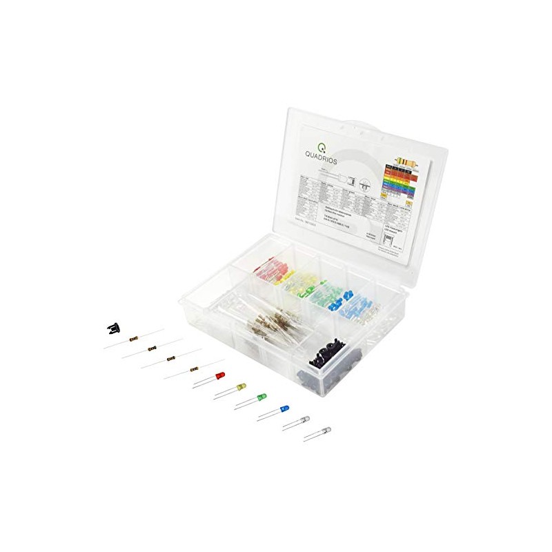 Quadrios LED Assortment Red, Green, Yellow, Blue, Cool White, Warm