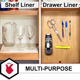 Mohawk Home 3' x 5' Non Slip Rug Gripper Utility Rug Pad Grips Keeps Area Rugs in Place - for Hard Floors