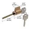 CRL Cylinder Lock with Compatible Keyway for Weiser Kwikset and