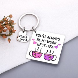 Work Besties Gifts for Women,Christmas Gift for Coworker Leaving Gifts,Farewell Gifts,Goodbye Gifts for Coworker,Coworker Birthday Gifts,Work Bestie Keychain,Boss Day Gifts,Boss Lady Gifts,Boss Gifts