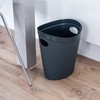 Addis 518077 Plastic Waste Paper Bathroom Bedroom Office Trash Bin,