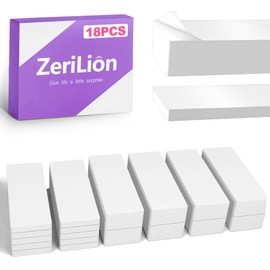 ZeriLion 18 Pack White EVA Foam Headboard Wall Protectors 8pcs 15mm + 10pcs 5mm Thick Furniture Bed Stopper Couch Anti Vibration Soundproof Pads