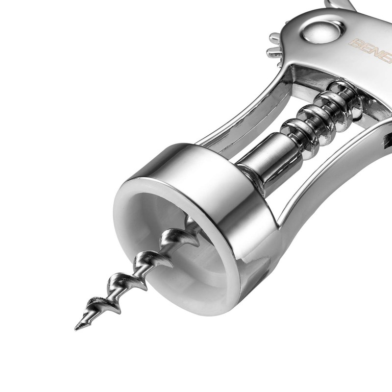 Beneno Wine Opener, Zinc Alloy Premium Wing Corkscrew with Multifunctional