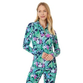 Lilly Pulitzer Women's Justine Half Zip UPF 50+, Multi Untamed