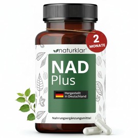 Cell Formula - NAD+ Factor - NAD Plus Capsules with Resveratrol and Nicotinamide - Vegan - 2 Month Range - Laboratory Tested in Germany - 60 Capsules of Naturklar