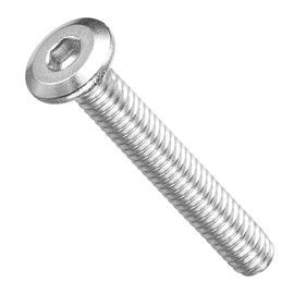 METALLIXITY Flat Head Hex Socket Cap Screws Bolts(1/4"-20x1-3/4) 10Pcs, 304 Stainless Steel Hex Socket Furniture Bolts Screws - for Furniture Woodworking Project, Silver Tone