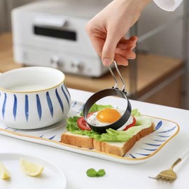 KWBLWF 2-Pack Egg Rings Set, Egg Rings For Frying Eggs, Round Egg Cooker Ring For Home Egg Mold For Breakfast Sandwiches, Non-stick Egg Muffin Maker Fried Egg Cooker Ring