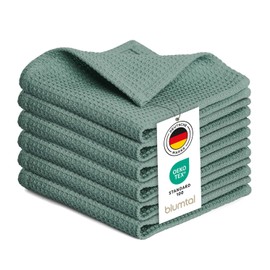 Blumtal® Geschirrtücher 30x30 cm im 6er Set - Geschirrtücher Baumwolle 100% - Küchentücher 60 °C waschbar - Spül- & Geschirrtücher/Spültücher waschbar - Küchentücher Baumwolle - Geschirrtücher grün