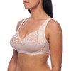 frugue Women's Comfort Non Wired Support Wireless Minimiser Bra Nude