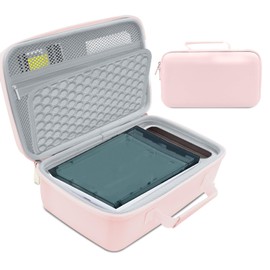 MeetRGB EVA Hard Storage Case Compatible with Liene M100 4x6'' Photo Printer, Popular with Built-in Foam Cushion(Case Only) (Pink)