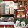 AYMQC Christmas Window Stickers PVC Static Window Stickers Double Sided