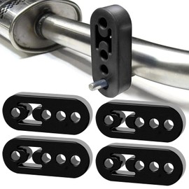 Car Exhaust Hanger, 4 Hole Exhaust Muffler, 4 Pieces Exhaust Holder, Exhaust Hanger Rubber, Exhaust Holder Rubber, Exhaust Holding Rubber, 4 Holes Universal Car Rubber Exhaust for Most Cars