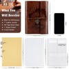 Journal Blank Pages Polyurethane (PU) Leather Refillable Vintage Sketch Book