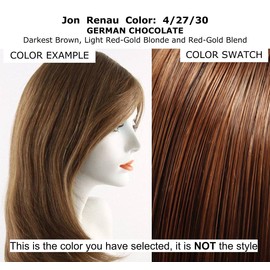 EasiPieces 4" Wide Color 4/33 Chocolate Raspberry Truffle - Easihair Hairpieces 8" Length Remy Human Hair 1 pc Added Topper Balanced Volume Layers Polyurethane Base Bundle MaxWigs Hairloss Booklet