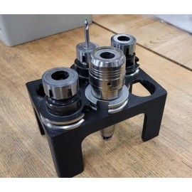 Unbranded 2-Set CAT40 Tool Holder Caddy: 12-Holder Capacity, ABS Made, Rack Cart Upgrade