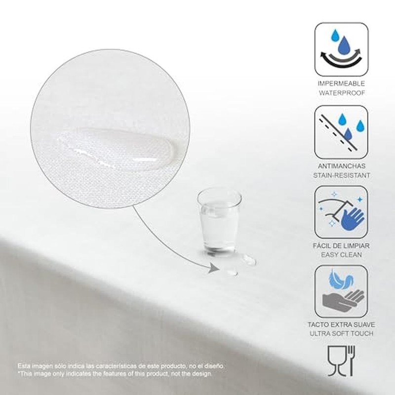 Martina Home Blue World Map Resin Tablecloth 100 x 140