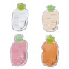 Healeved 4pcs Mini Ice Packs Portable Cartoon Carrot Shape Bags