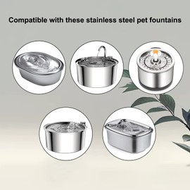 Cat Water Fountain Pump for 3.2L/108oz Stainless Steel Cat Water Fountain and 67oz/2L Stainless Steel Cat Fountain, Petilog Pet Fountain Pump, Ultra Quiet Cat Fountain Pump