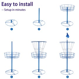 SpeedArmis Disc Golf Basket Targets - Portable Golf Baskets with Heavy Duty 12 Double Steel Chains, Professional Disk Golf Basket