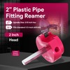 sixcow 2-Inch Head Plastic Pipe Fitting Reamer PPR200 with 3/8-Inch