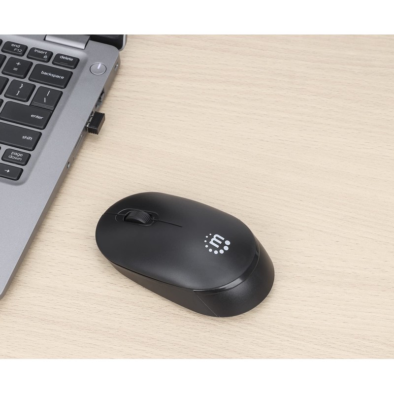 Manhattan 190145 Optische Maus USB Wireless Performance III Schwarz