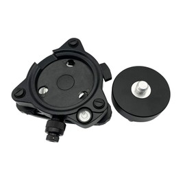 LS2015 Black Tribrach with Optical Plummet and Carrier Fixed Adapter, Optical Plummet Adapter with 5/8x11 Thread Mount for GPS