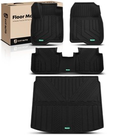 YHTAUTO Floor Mats & Cargo Liner Fit 2023-2025 Honda CR-V Not Hybrid, TPE All Weather Floor Liner Odorless Custom Fit Car Mats, 1st 2nd Row and Trunk Mat Full Set CRV Accessories