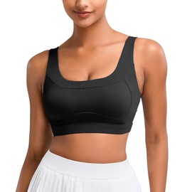 Vorcy High Impact Sports Bras for Women Racerback Sports Bra Running Bra Workout Bra Sports Bra Black