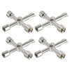 PATIKIL Multifunctional Universal Cross Wrench 4 Pack Alloy 4 Way