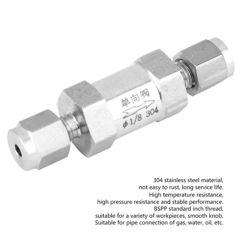 Stainless Steel Check Valve BSPP Female Thread One Way Valve